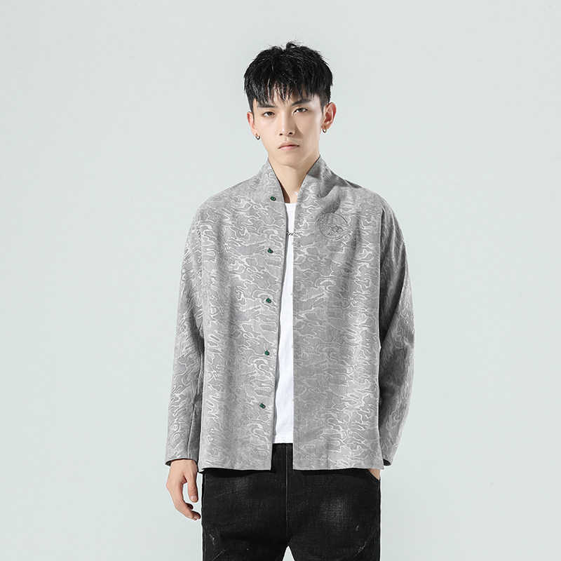 风汉服全棉衬衫钱3塘4018-C305图片