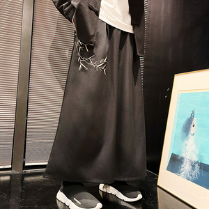 风男士暗黑刺绣阔腿裤电商A100-K189-P60限78图片