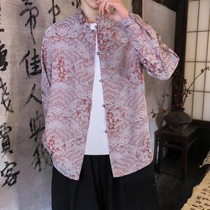 风新中式压花龙纹汉服长袖衬衫A100-C312-P65图片