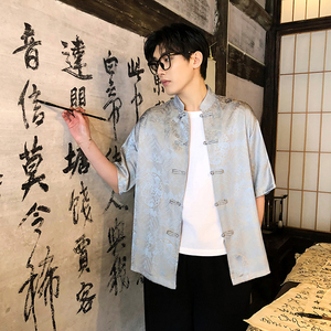 风新中式印花汉服衬衫电商A100-C311-P75图片