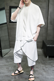 风日系纯色开衫套装DSA100-Y113+D201-P88，男装休闲套装，电商A100