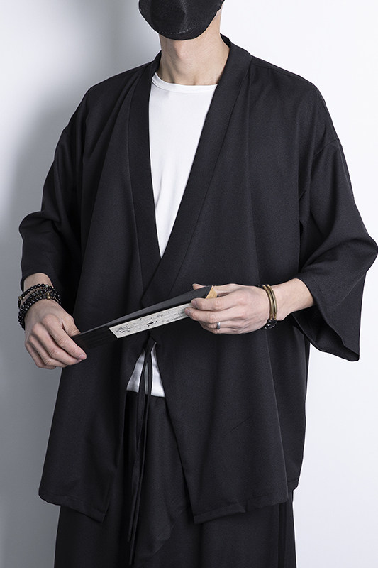 夏季风纯色休闲汉服开衫日系加大加宽加码电商A100-Y116-P55,男装民族服装,电商A100