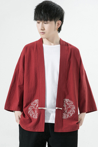 风汉服开衫刺绣盘扣精致防晒电商A100-731-p50男士宽松限68图片