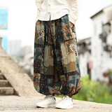 花色民族风束脚裤电商A100-K7780-P50，男装民族服装，电商A100