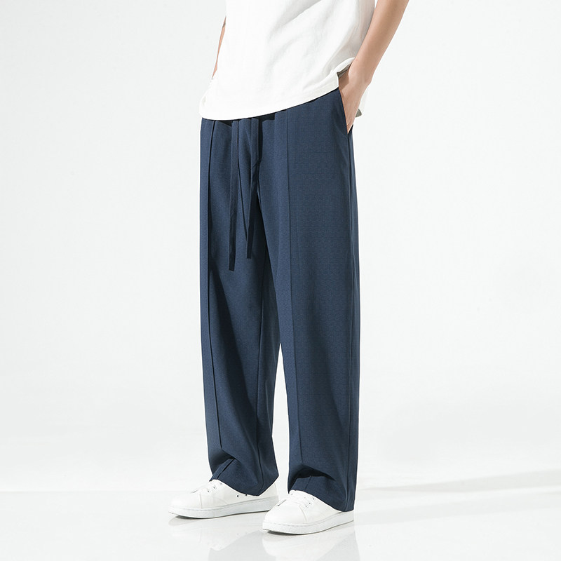 风高品质抖音多色纯色冰丝垂感高弹力免烫2301-P45限68,男装休闲裤,电商A100