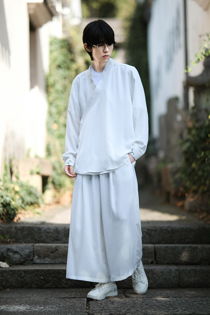 风汉服套装刺绣外袍防晒和尚服电商A100-7799+236-P110,男装民族服装,电商A100