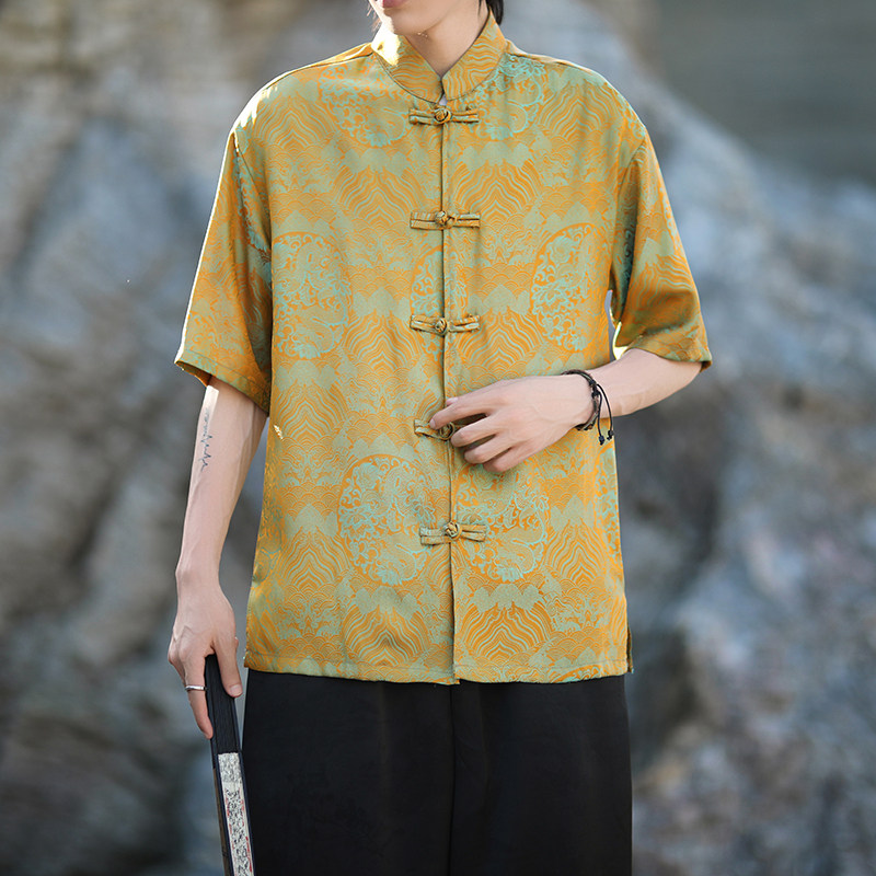 风新中式印花汉服衬衫电商A100-C311-P75图片