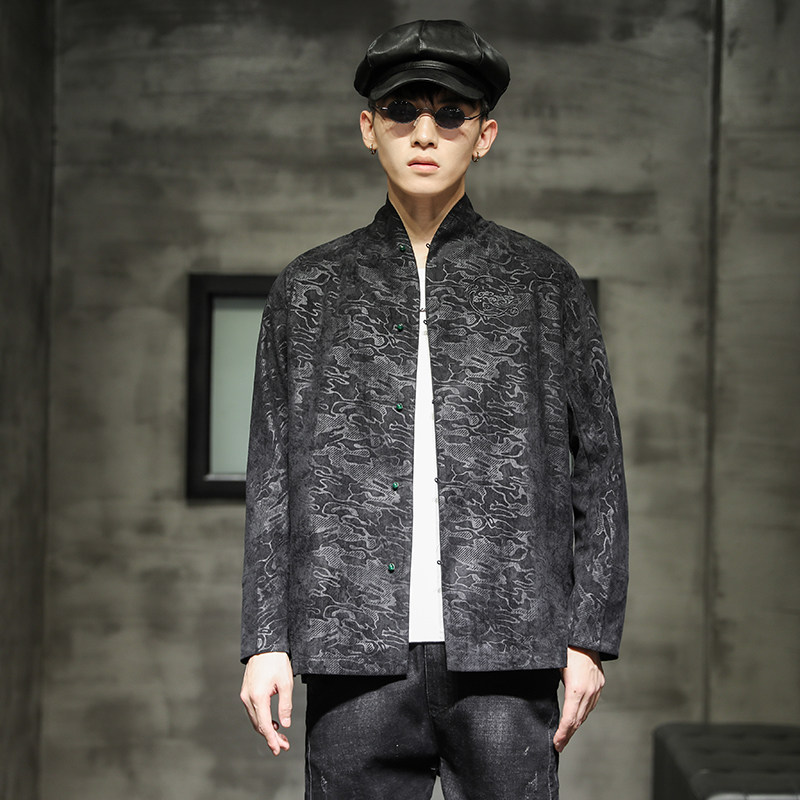 风汉服全棉衬衫钱1塘4018-C305图片