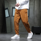 大码男装风休闲裤子灯芯绒压花新中式电商A100-2503-P55，男装休闲裤，电商A100