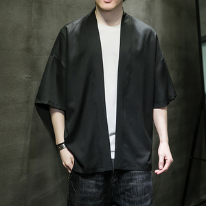 改良汉服男春夏季风男装道袍宽松大码开衫A100-Y113-P45图片