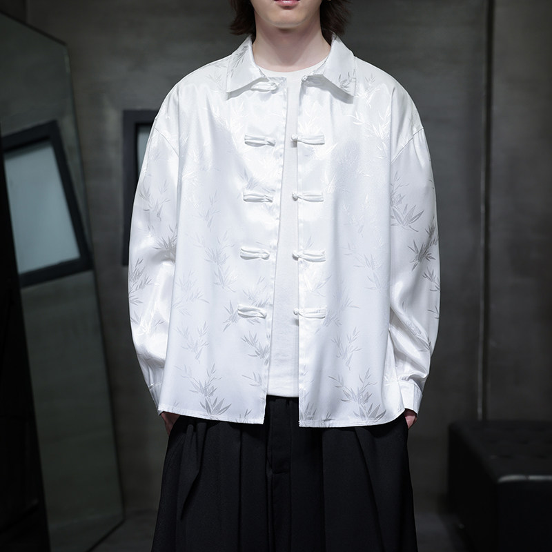 风提花衬衫男士长袖新中式男装盘扣唐装汉服电商A100-C39-P65,男装衬衫,电商A100
