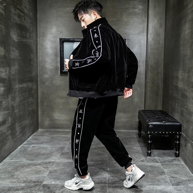 十二时辰刺绣套装钱1塘4018-CT61+KC71，男装休闲套装，电商A100