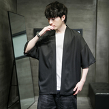 改良汉服男春夏季风男装道袍宽松大码开衫A100-Y113-P45，男装民族服装，电商A100