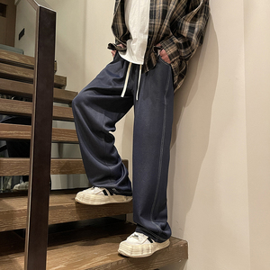2025新款运动休闲裤男直筒宽松垂感百搭长裤子电商A100-K7777-P65