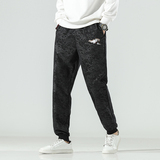 国风刺绣小脚裤钱塘4018-K158-P60（限69），男装休闲裤，电商A100