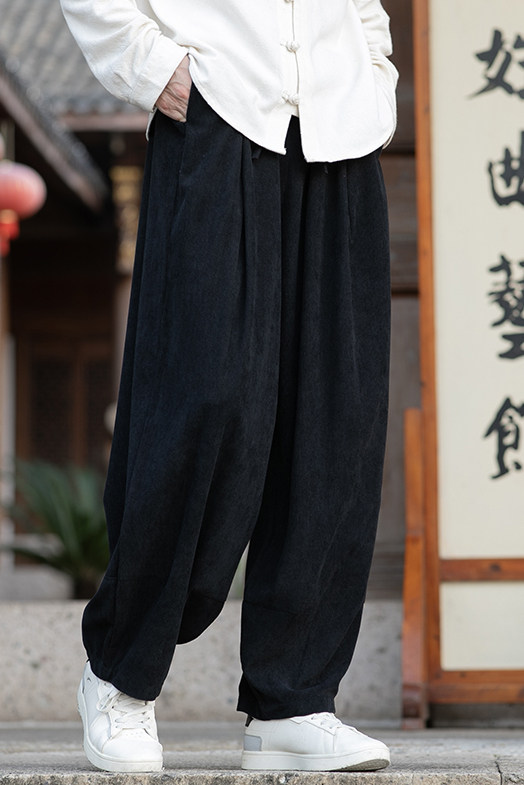 灯芯绒纯色宽松萝卜裤电商A100-K2558-P55,男装休闲裤,电商A100