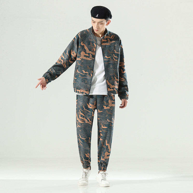 风套装钱1塘4018-A35+，男装休闲套装，电商A100