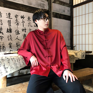 风新中式唐装长袖宽松衬衫电商A100-C91-P65图片