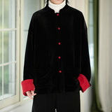 风红黑经典搭配盘扣外套过年服电商A100-W691-P95，女装短外套，电商A100