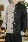 压花风拼色外套钱6塘大厦4018-A56，男装夹克，电商A100