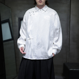 新中式风衬衫男士长袖唐装汉服改良盘扣衬衣电商A100-262-P65，男装衬衫，电商A100