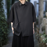 新中式风短袖衬衫电商A100-226-P65，男装T恤，电商A100