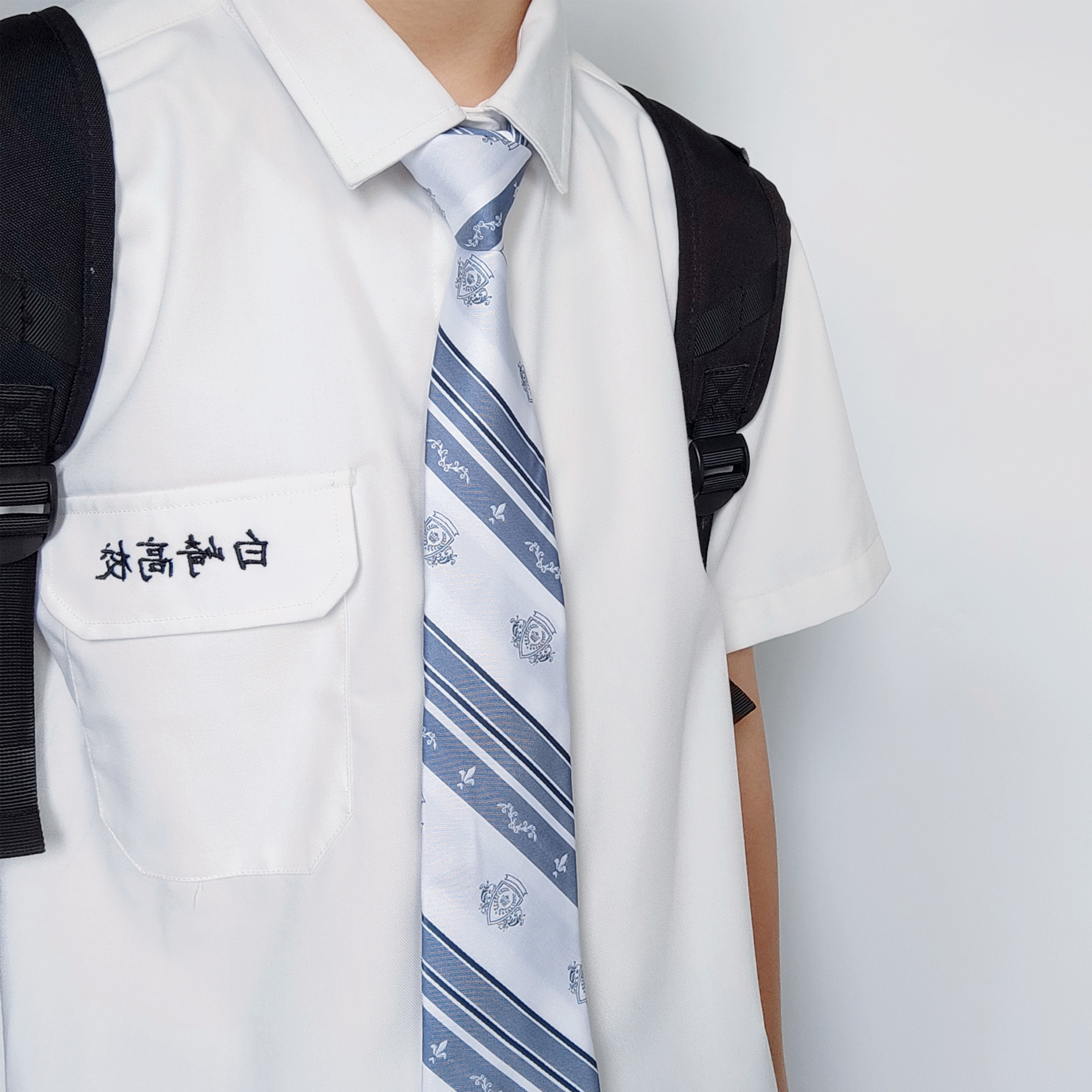 木村叔dk日系原创条纹手打领带jk制服男女生学生免打领结衬衫小物