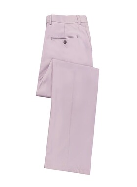 木村叔dk日系原创刺绣制服淡紫粉西裤男春款宽松坠感直筒直筒长裤