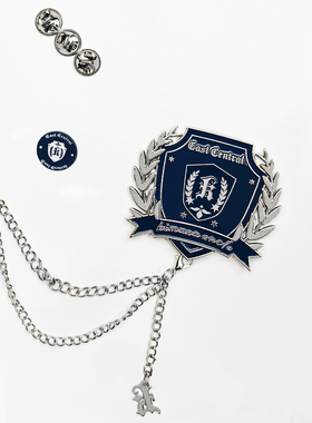 木村叔dk日系原创金属拉链徽章校供感衬衫制服胸章配饰西装小物