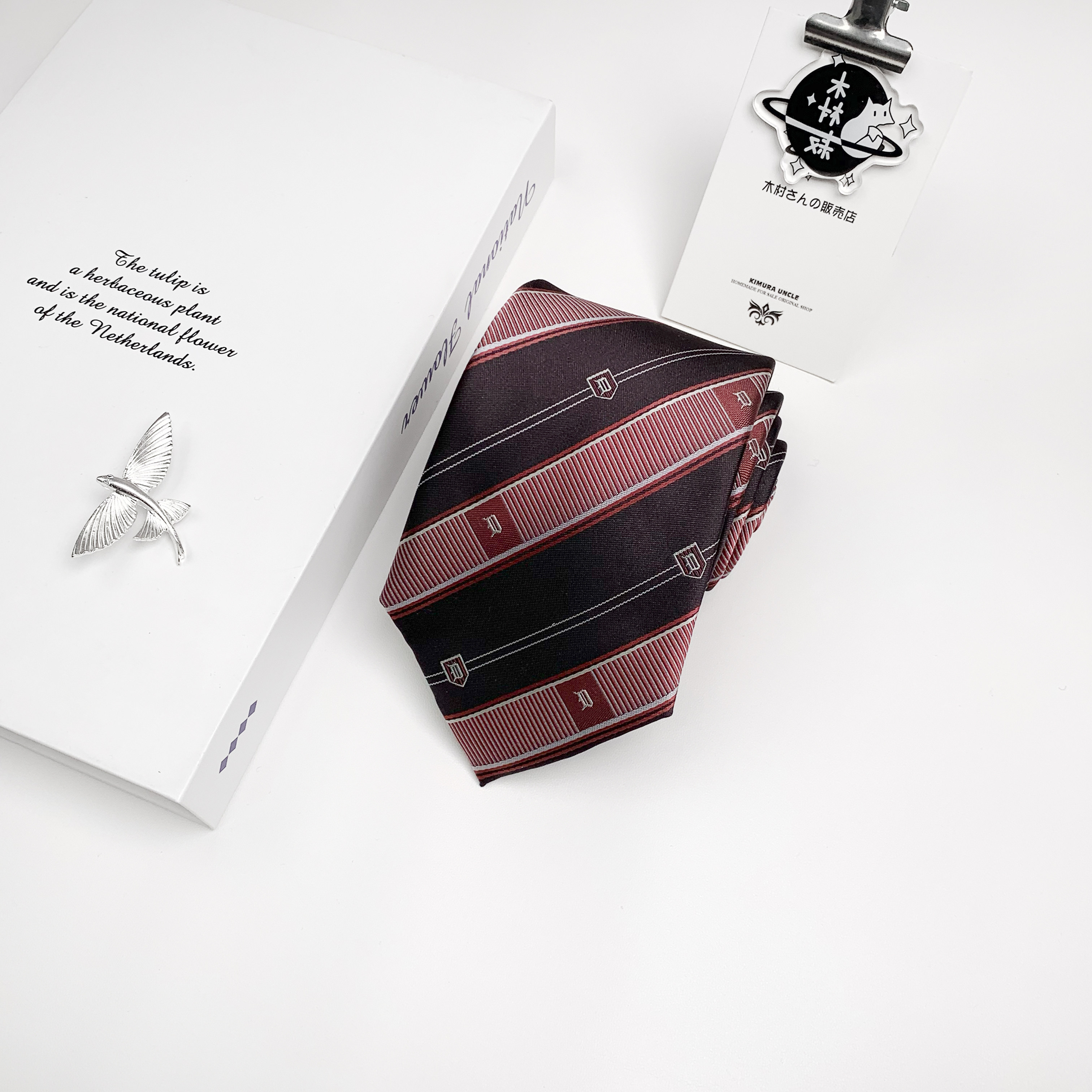 木村叔dk日系蜜褐色领带男生学院风原创刺绣拼接衬衫西服手打领带,服饰配件/皮带/帽子/围巾,领带,淘宝优惠券,粉丝福利购,淘宝优惠卷