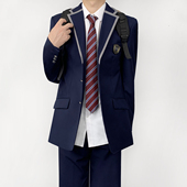 木村叔dk日系制服绀色西服外套男春秋季 原创灰色包边领校供西装