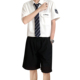 水手服搭配垂感直筒制服裤 基础款 男生夏季 木村叔dk日系黑色短西裤