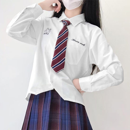 木村叔原创JK制服衬衫长袖女生学院风日系少女免崎中夏季短袖衬衣