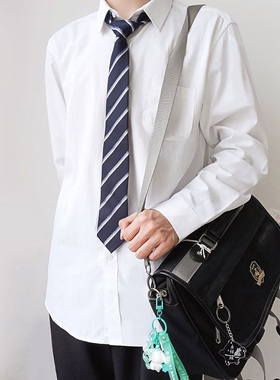木村叔dk日系制服正版原创刺绣白色衬衫男生长袖秋季学生打底衬衣
