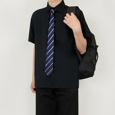 dk制服短袖衬衫男夏季学院风