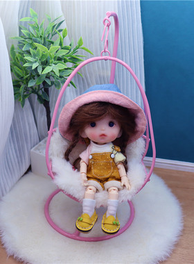 8分ob11娃娃微缩秋千吊椅摆件