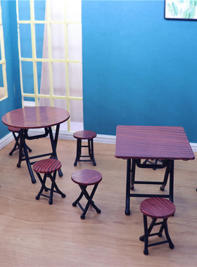 112娃娃屋微缩食玩可折叠方圆