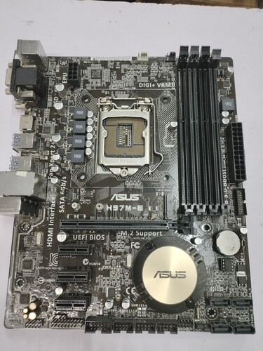 华硕ASUS H97M-E 台式机主板 功能测试好,带M.2接口1150针DDR3