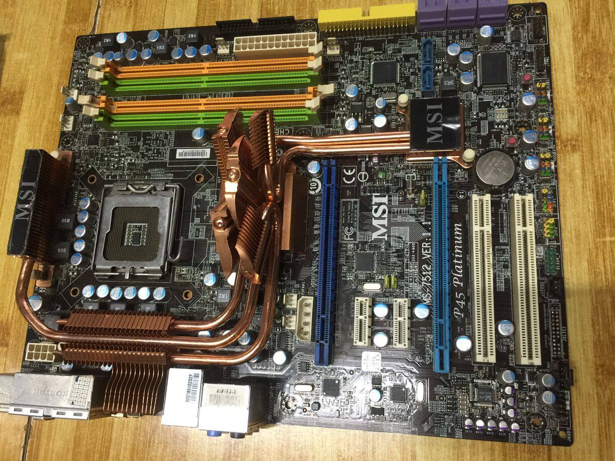 微星P45 Platinum白金版MS-7512 P45铜管散热大板775针DDR2内存