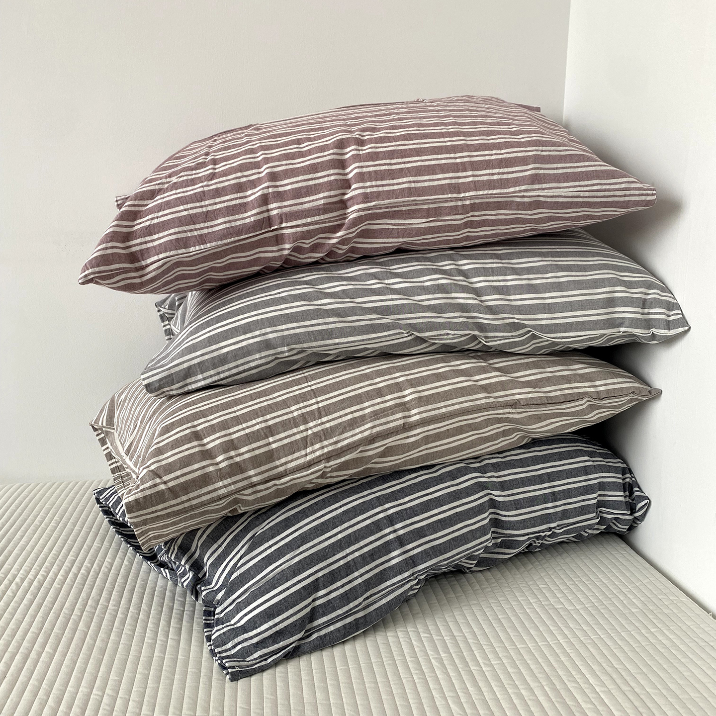 枕套单个装 全棉条纹碎花纯色标准48*74cm枕头套学宿舍枕皮信封枕