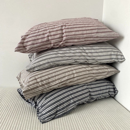 枕套单个装 全棉条纹碎花纯色标准48*74cm枕头套学宿舍枕皮信封枕