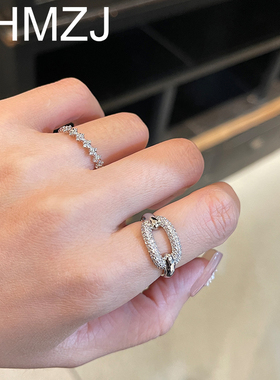 nyunyu同款戒指女环扣几何指环