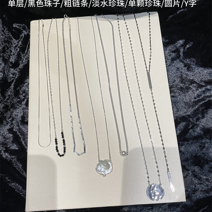 韩国72W家纯银925银项链锁骨链轻奢高级感小众ins风韩式简约项链