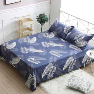 全棉布床单1.5床单件100%纯棉斜纹单人双人1.8米三件套新疆长绒棉