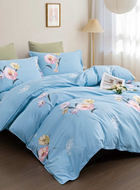 纯棉斜纹被套裸睡230x250双人6x7x7单件全棉单人被罩1.8秋5x7学生