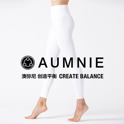 澳弥尼AUMNIE高腰九分裤新款紧身提臀裸感专业健身运动休闲瑜伽裤