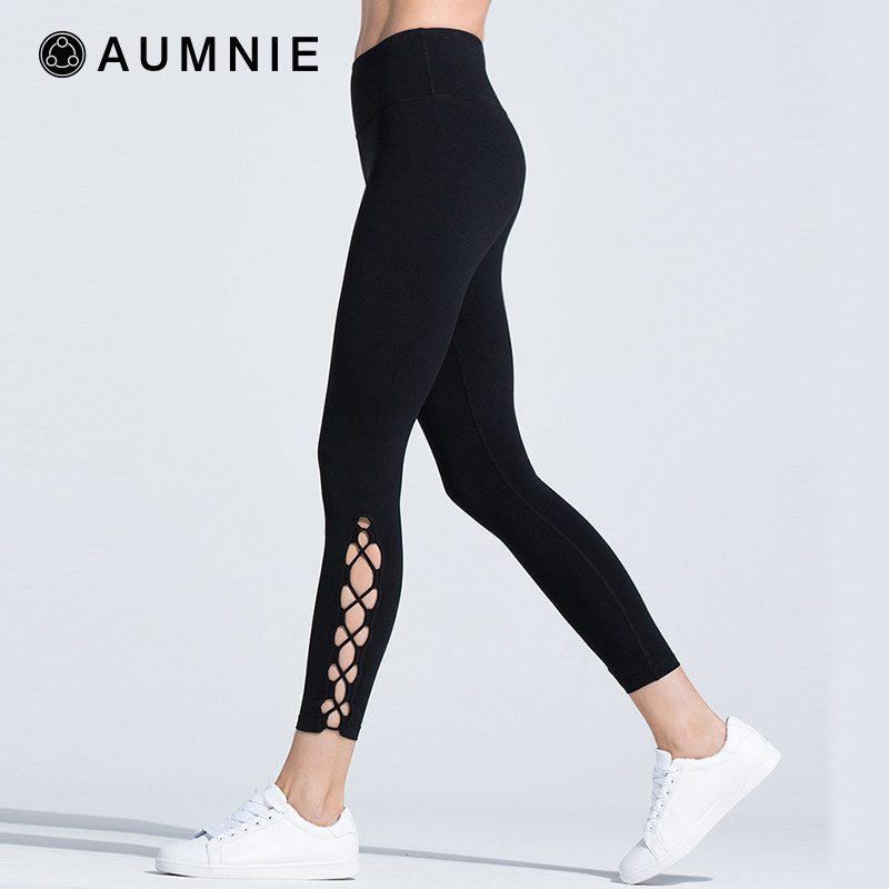 AUMNIE澳弥尼 深思九分裤 瑜伽高腰个性设计修身专业健身运动休闲