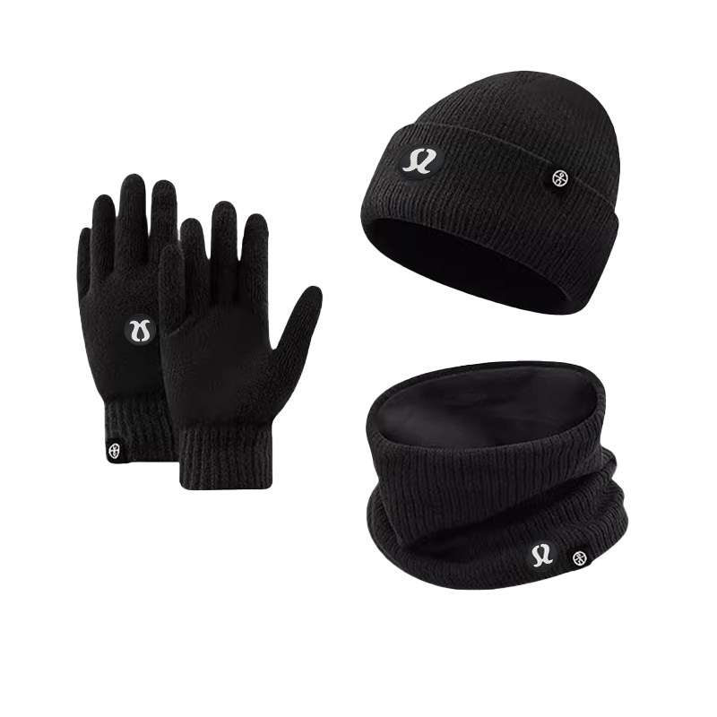 【特价秒杀】LUULUSDWDD围巾手套三件套女百搭保暖防风针织毛线帽