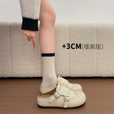 巨好看厚底勃肯鞋包头半拖鞋女外穿2026新款早春季一脚蹬凉拖单鞋