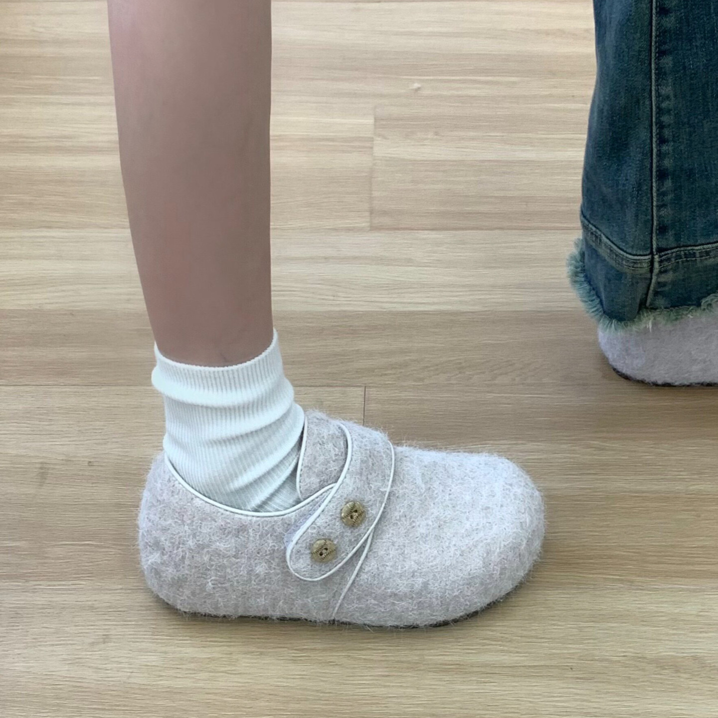 内增高厚底加绒全包勃肯鞋女2025新款冬季玛丽珍毛毛鞋雪地靴棉鞋,女鞋,深口单鞋,淘宝优惠券,粉丝福利购,淘宝优惠卷